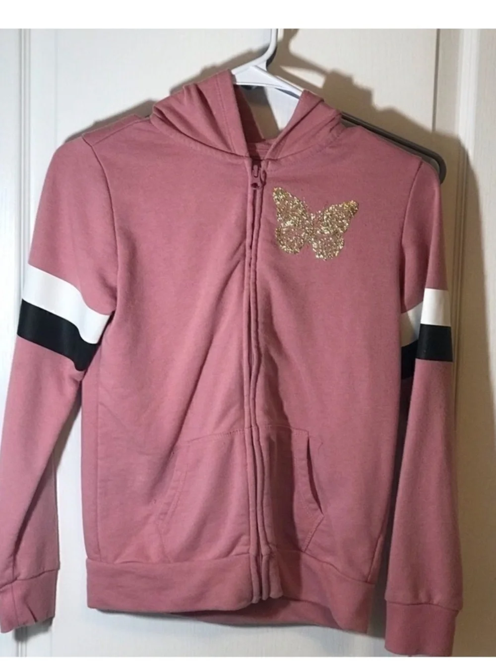 The Children's Place Dusty Rose Hoodie with Gold Butterfly